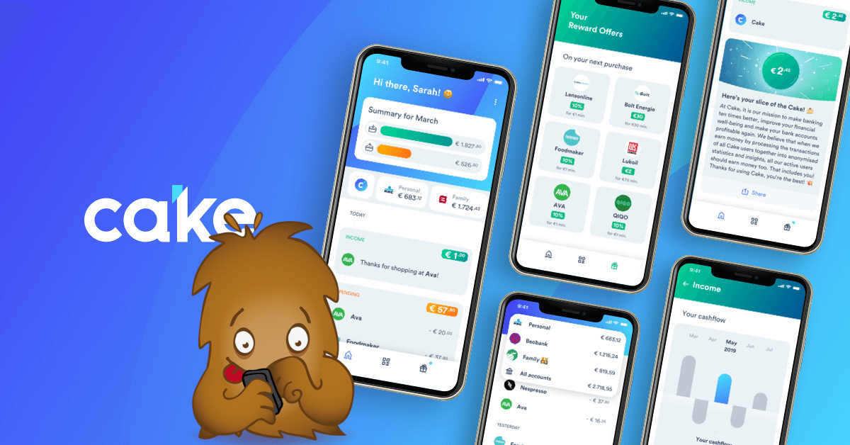 Cake, l’application de gestion d’argent qui vous en fait gagner.